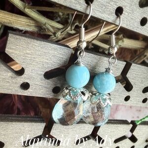 Aquamarine Alquimia Blue and silver Earrings